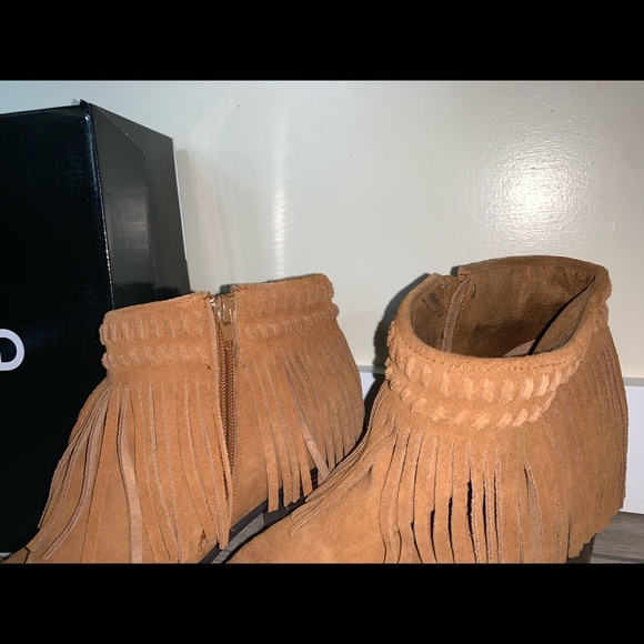 USED Torrid Size 11WW brown fringe bootie. - Picture 3 of 5